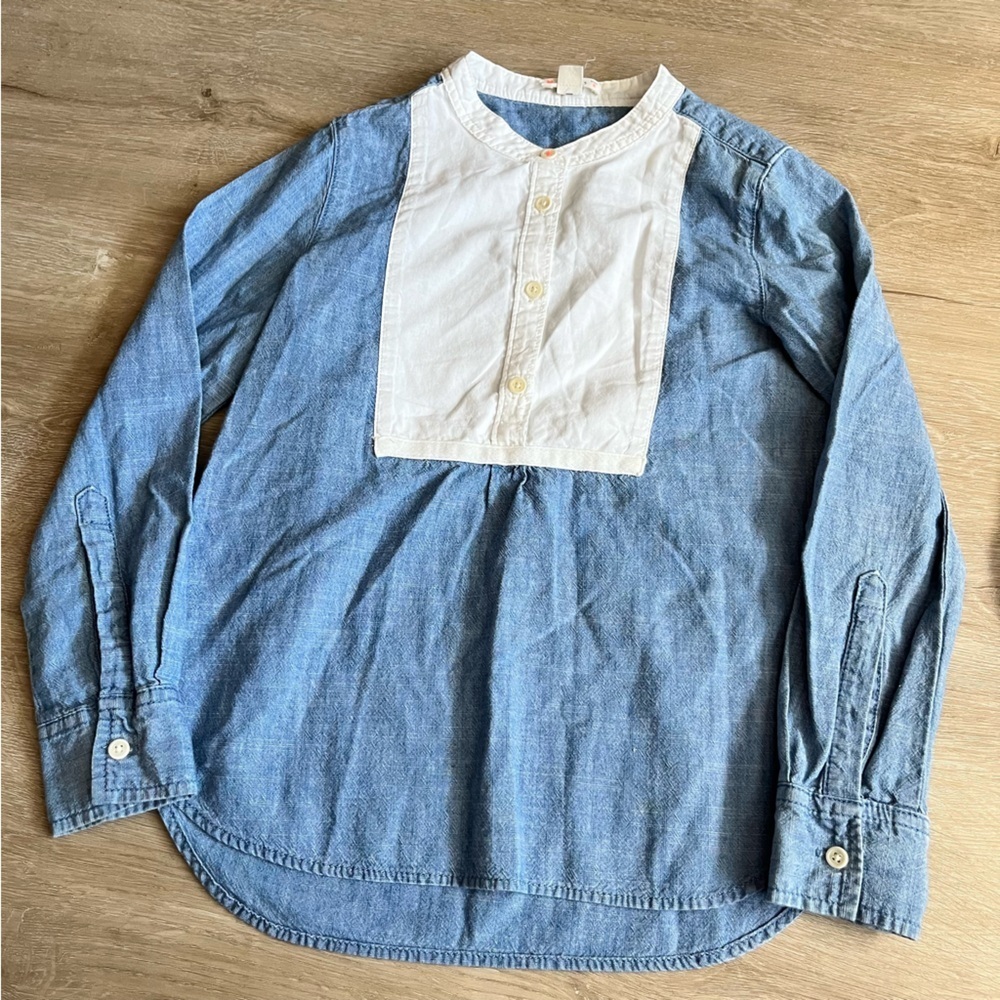 Crew Cut Girls Long Sleeve Cotton Blouses SZ 8 - Picture 2 of 8